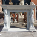 High Quality Freestanding Fireplace Carrara White Marble Surrounds